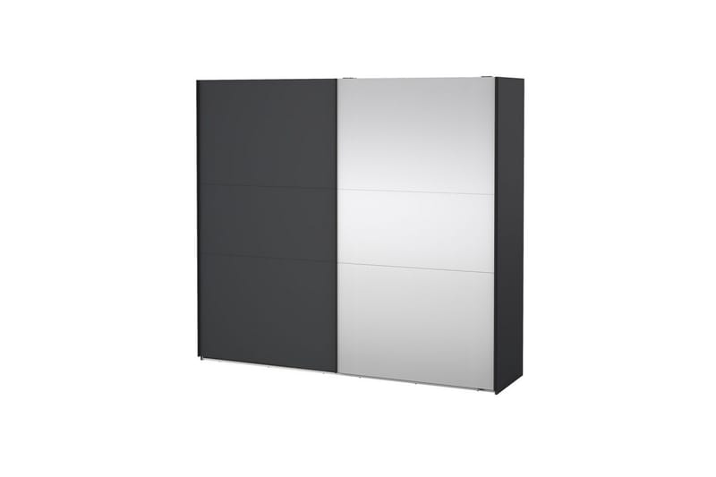 Takeru Garderobe med Speil 244x221 cm - Grå - Oppbevaring - Garderober & garderobesystem