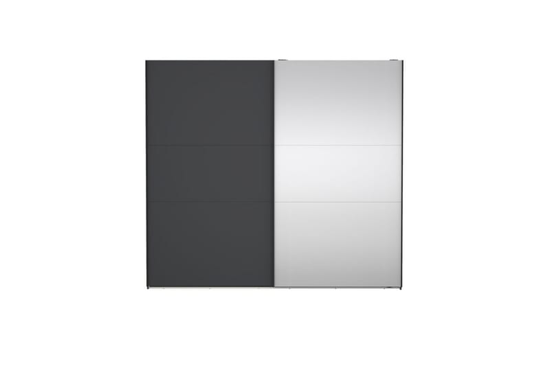 Takeru Garderobe med Speil 244x221 cm - Grå - Oppbevaring - Garderober & garderobesystem
