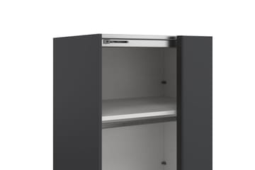 Takeru Garderobe med Speil 244x221 cm - Grå - Oppbevaring - Garderober & garderobesystem