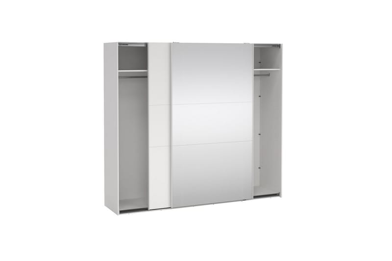 Takeru Garderobe med Speil 244x221 cm - Hvit - Oppbevaring - Garderober & garderobesystem