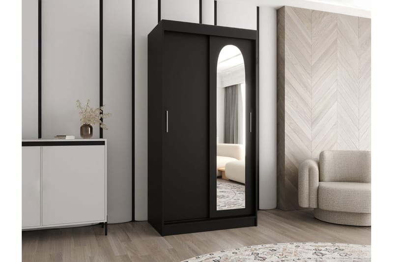 Tallmo Garderobe Med Speil 100x200 cm - Oppbevaring - Garderober & garderobesystem