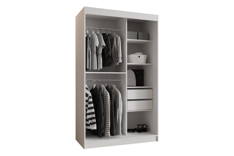 Tallmo Garderobe Med Speil 120x200 cm - Oppbevaring - Garderober & garderobesystem