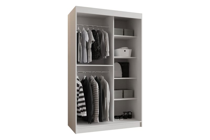 Tallmo Garderobe Med Speil 120x200 cm - Oppbevaring - Garderober & garderobesystem