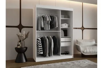 Tallmo Garderobe Med Speil 150x200 cm - Brun - Oppbevaring - Garderober & garderobesystem