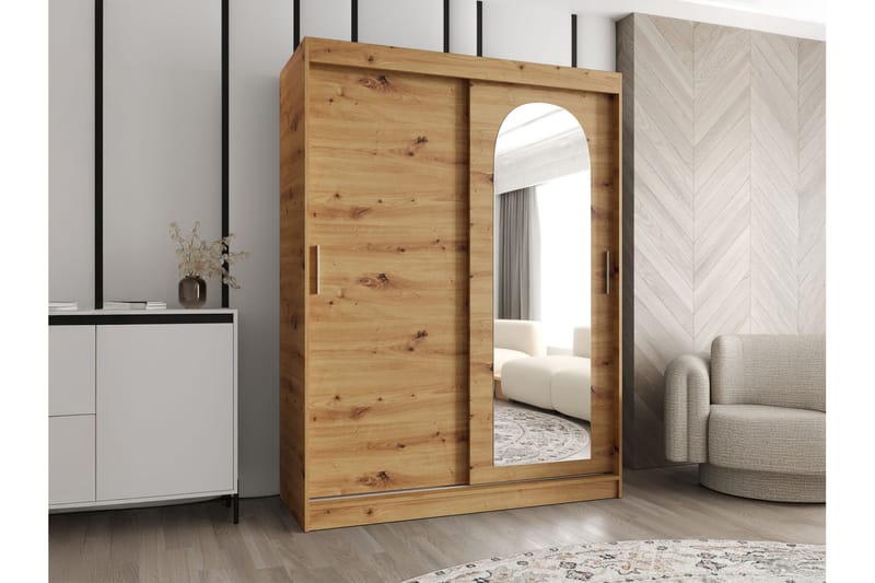 Tallmo Garderobe Med Speil 150x200 cm - Oppbevaring - Garderober & garderobesystem