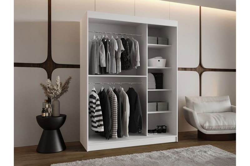 Tallmo Garderobe Med Speil 150x200 cm - Oppbevaring - Garderober & garderobesystem