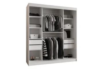 Tallmo Garderobe Med Speil 180x200 cm - Oppbevaring - Garderober & garderobesystem