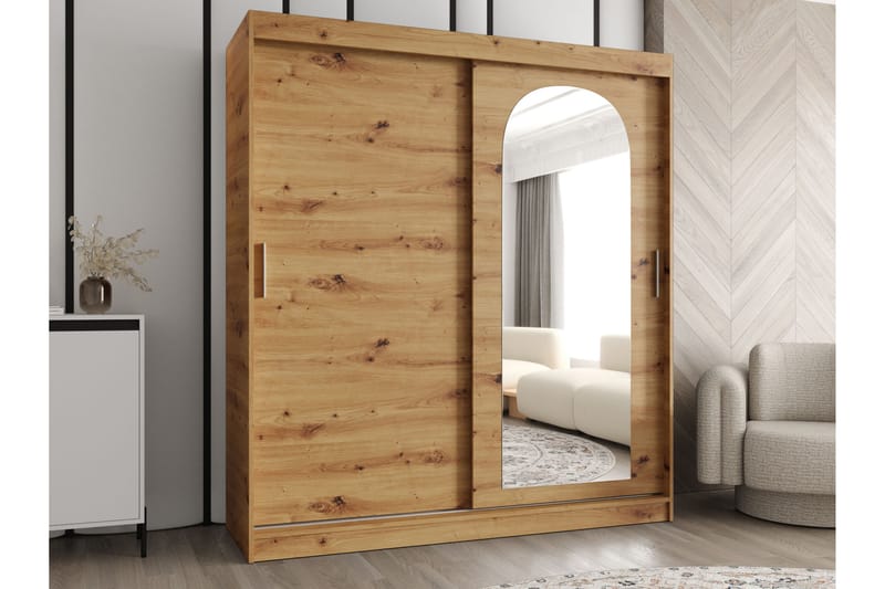 Tallmo Garderobe Med Speil 180x200 cm - Oppbevaring - Garderober & garderobesystem