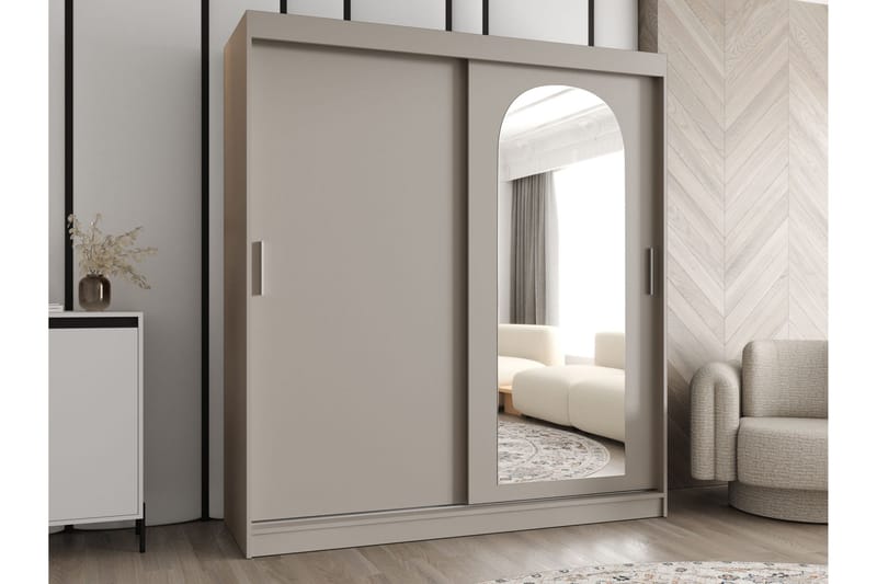 Tallmo Garderobe Med Speil 180x200 cm - Oppbevaring - Garderober & garderobesystem