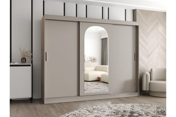 Tallmo Garderobe Med Speil 250x200 cm - Brun/Beige - Oppbevaring - Garderober & garderobesystem