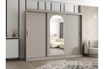 Tallmo Garderobe Med Speil 250x200 cm - Brun/Beige - Oppbevaring - Garderober & garderobesystem