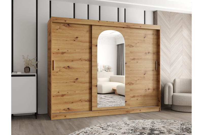 Tallmo Garderobe Med Speil 250x200 cm - Oppbevaring - Garderober & garderobesystem