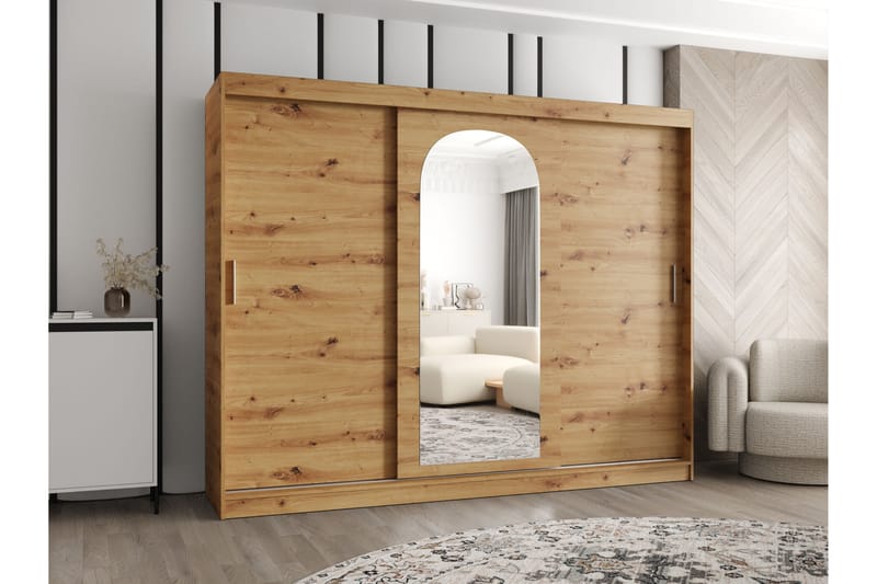 Tallmo Garderobe Med Speil 250x200 cm - Oppbevaring - Garderober & garderobesystem