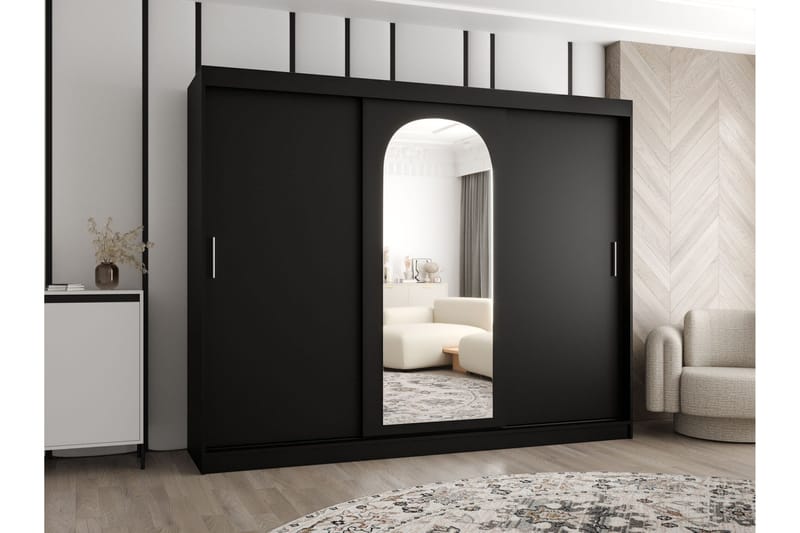 Tallmo Garderobe Med Speil 250x200 cm - Oppbevaring - Garderober & garderobesystem