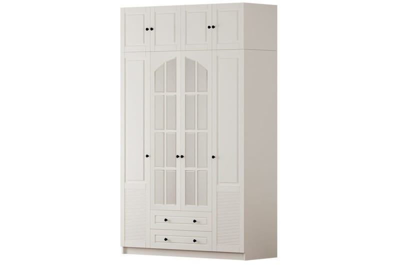 Talren Garderobe 140x210 cm - Matt Hvit - Oppbevaring - Garderober & garderobesystem