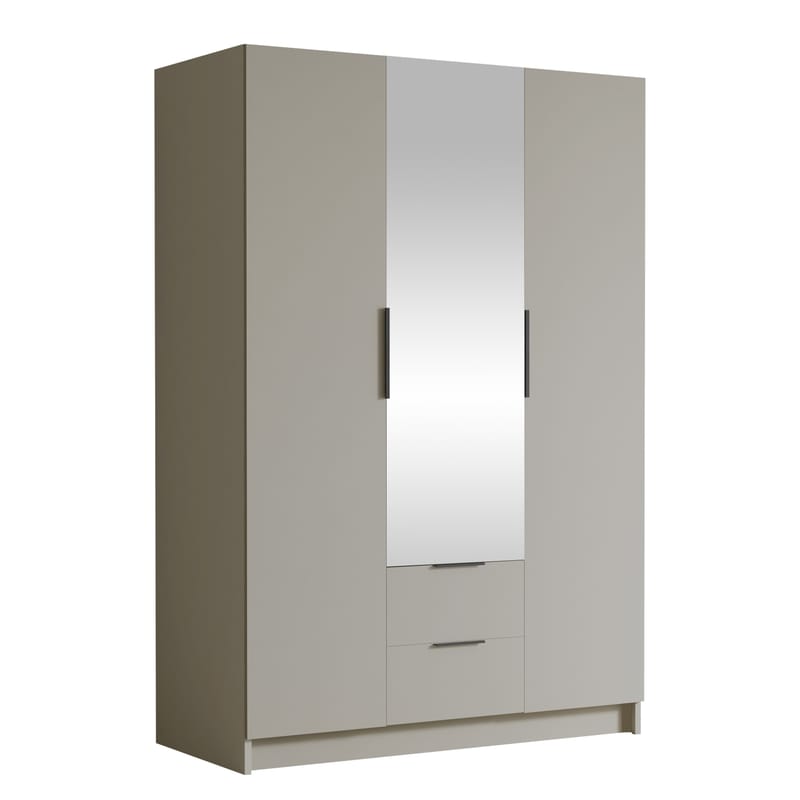 Varros Garderobeskapeskap med speil 150x216 cm - Beige - Oppbevaring - Garderober & garderobesystem