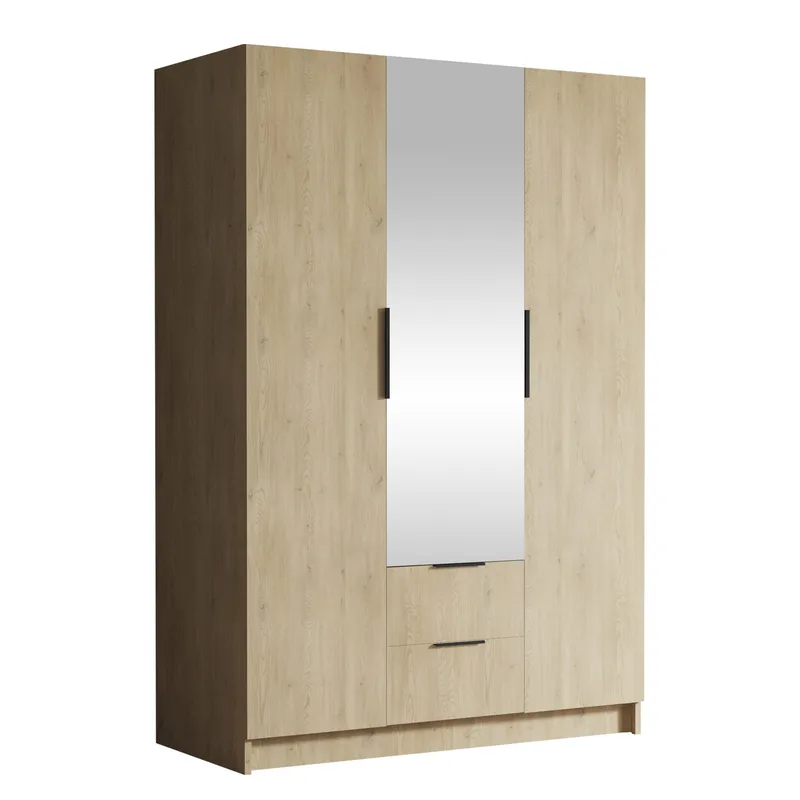 Varros Garderobeskapeskap med speil 150x216 cm - Brun - Oppbevaring - Garderober & garderobesystem