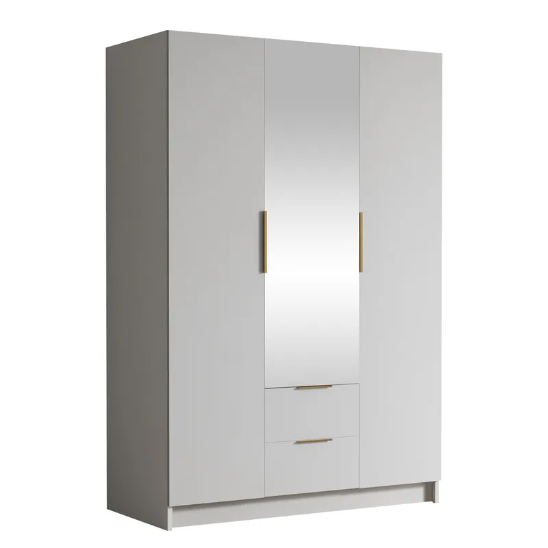 Varros Garderobeskapeskap med speil 150x216 cm, Hvit