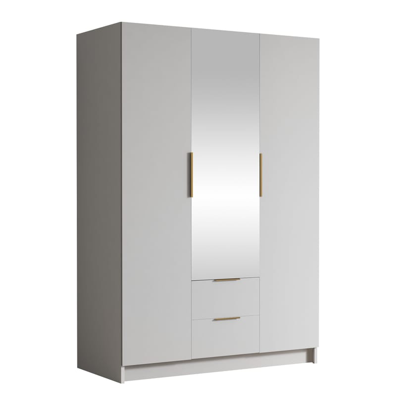 Varros Garderobeskapeskap med speil 150x216 cm - Hvit - Oppbevaring - Garderober & garderobesystem
