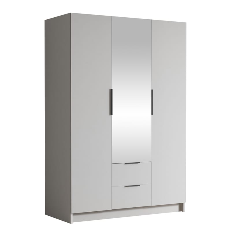 Varros Garderobeskapeskap med speil 150x216 cm - Hvit - Oppbevaring - Garderober & garderobesystem