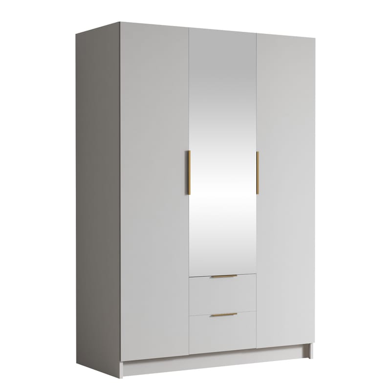 Varros Garderobeskapeskap med speil 150x216 cm - Hvit - Oppbevaring - Garderober & garderobesystem