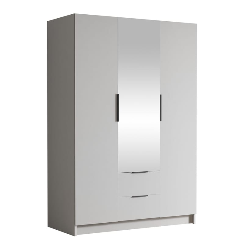 Varros Garderobeskapeskap med speil 150x216 cm, Hvit