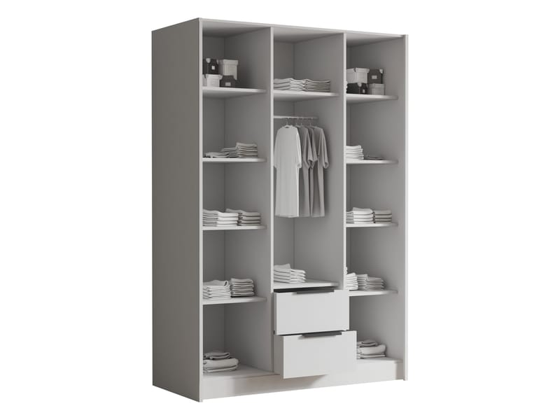 Varros Garderobeskapeskap med speil 150x216 cm - Svart - Oppbevaring - Garderober & garderobesystem