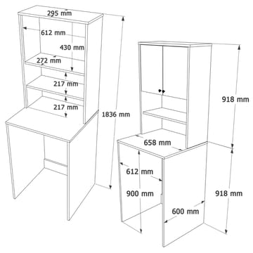 Vaskemaskinskap Hanah Home Nord (65,8 x 183,6 x 60 cm) White Oak - Hvit og eik - Oppbevaring - Oppbevaring til baderom