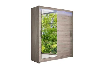 Westa Garderob 150x58x200 cm - Beige / Grå /  Hvit - Oppbevaring - Garderober & garderobesystem