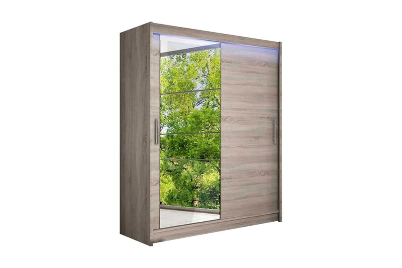 Westa Garderob 150x58x200 cm - Beige / Grå /  Hvit - Oppbevaring - Garderober & garderobesystem