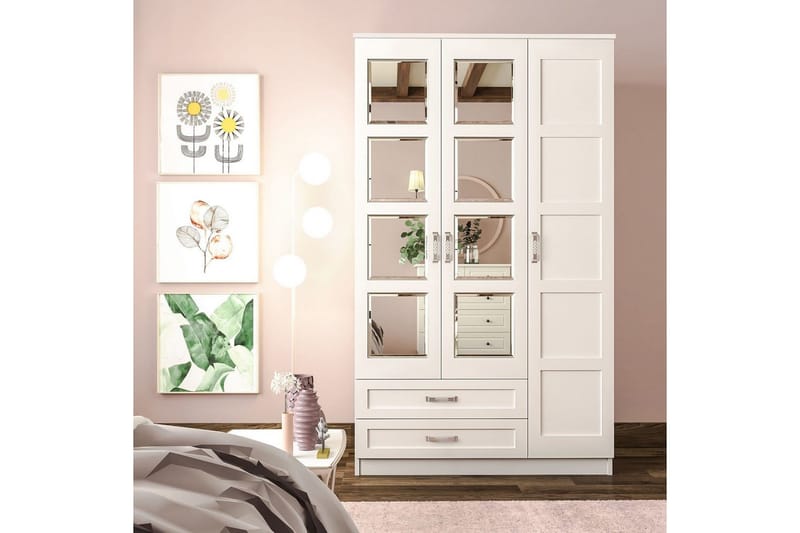 Zyricon Garderobe 105x184 cm - Matt Hvit - Oppbevaring - Garderober & garderobesystem