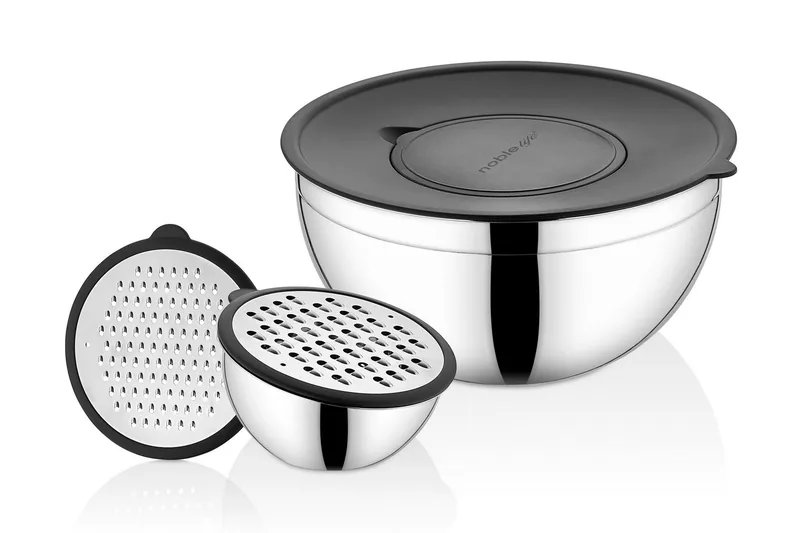 Oppbevaringsbokser 6-pk - Stålgrå - Servering & borddekking - Bakereutstyr - Blandeskål