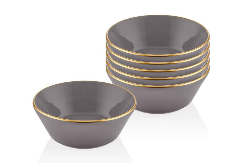 Skålsett 6-pk - Grå - Servering & borddekking - Bakereutstyr - Blandeskål