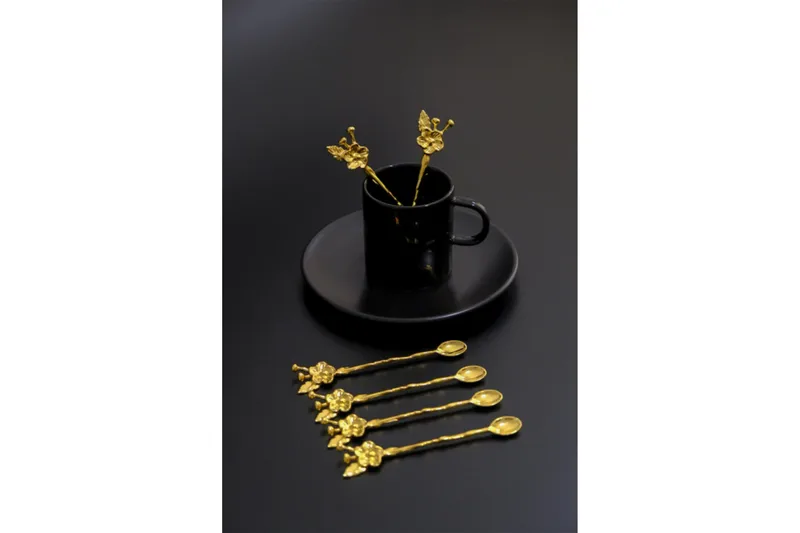 Skjesett 6-pk - Gull - Servering & borddekking - Bestikk - Serveringsbestikk