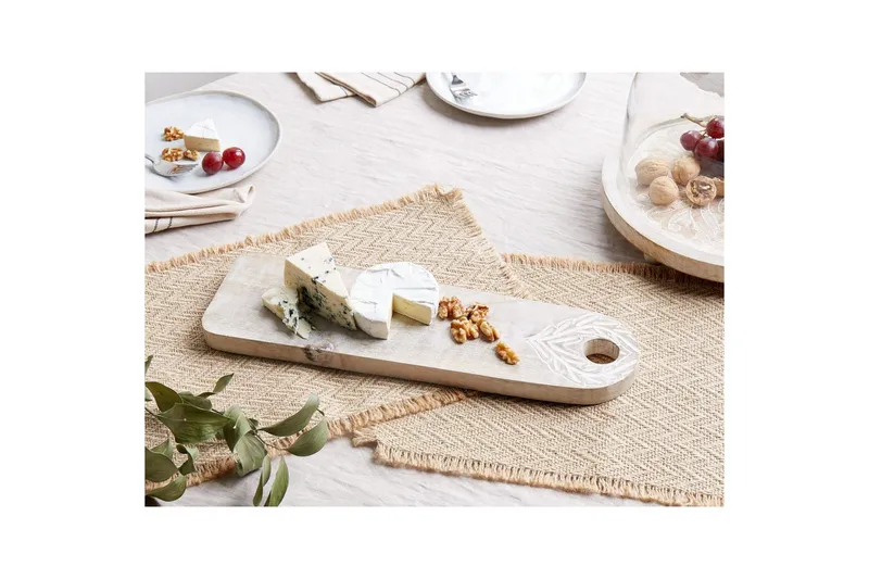Bricka Beliani Asuan Light colored wood||White - Servering & borddekking - Brikker & tallerkener - Serveringsbrett & serveringsfat