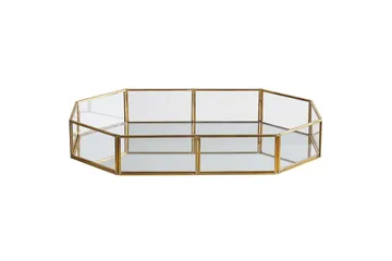 Bricka Beliani Chabris Guld/transparent GOLD - Servering & borddekking - Brikker & tallerkener - Serveringsbrett & serveringsfat
