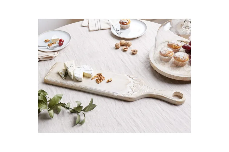 Bricka Beliani Edfu Light colored wood||White - Servering & borddekking - Brikker & tallerkener - Serveringsbrett & serveringsfat