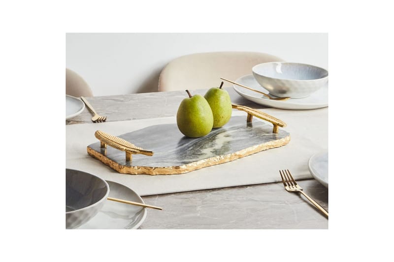 Bricka Beliani Zografou Dark grey||GOLD - Servering & borddekking - Brikker & tallerkener - Serveringsbrett & serveringsfat