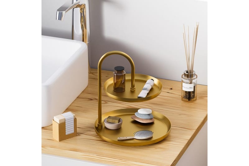 Dekorativt metalltilbehør Mirven - Gull - Servering & borddekking - Brikker & tallerkener - Serveringsbrett & serveringsfat