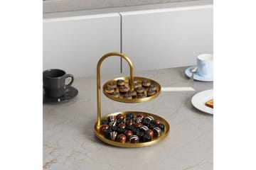 Dekorativt metalltilbehør Mirven - Gull - Servering & borddekking - Brikker & tallerkener - Serveringsbrett & serveringsfat