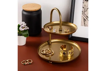 Dekorativt metalltilbehør Mirven - Gull - Servering & borddekking - Brikker & tallerkener - Serveringsbrett & serveringsfat