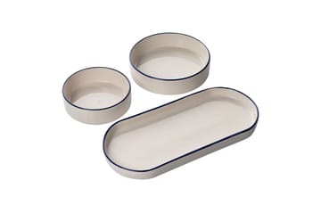 Frokostsett (14 deler) Opviq Cleo Shelf (32 x 29 x 30 cm) Blå Hvit - blå og hvit - Servering & borddekking - Brikker & tallerkener - Serveringsfat