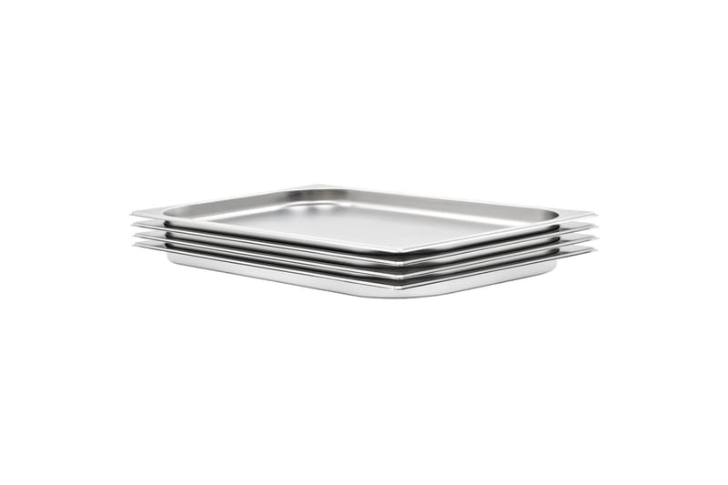 Gastronormbeholdere 4 stk GN 1/1 20 mm rustfritt stål - Serveringsbrett & serveringsfat - Brikker & tallerkener