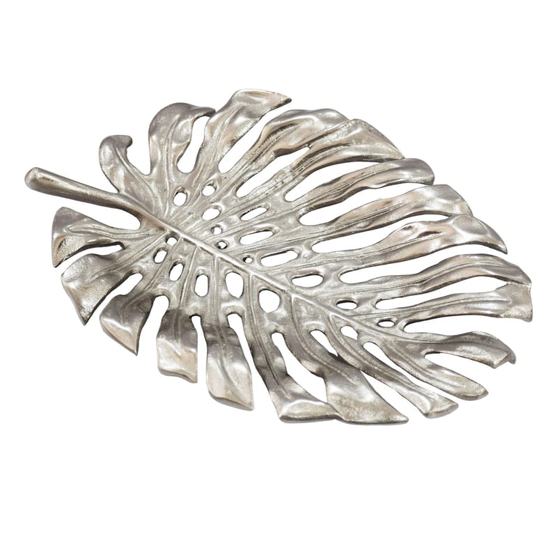 Ivora dekorasjonsskål Monstera i aluminium - sølv - Servering & borddekking - Brikker & tallerkener - Serveringsfat