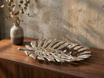 Ivora dekorasjonsskål Monstera i aluminium - sølv - Servering & borddekking - Brikker & tallerkener - Serveringsfat