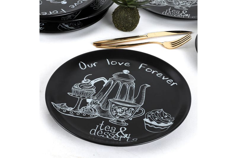 Khokan Serveringsfat 28 cm, Matt svart