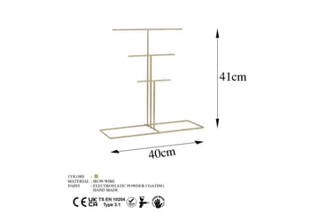 Meyrel Serveringsfat 41 cm - Gull - Servering & borddekking - Brikker & tallerkener - Serveringsbrett & serveringsfat