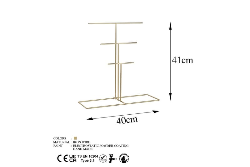 Meyrel Serveringsfat 41 cm - Gull - Servering & borddekking - Brikker & tallerkener - Serveringsbrett & serveringsfat