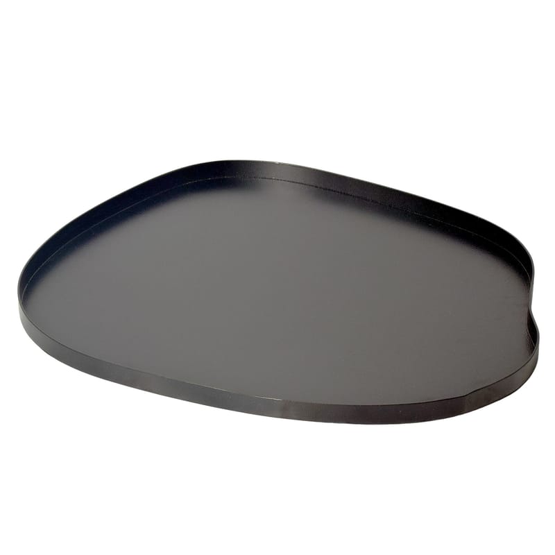 Ralven dekorasjonsfat 35 cm i metall med organisk design - matt svart - Servering & borddekking - Brikker & tallerkener - Serveringsbrett & serveringsfat