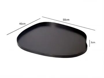 Ralven dekorasjonsfat 50 cm i metall med organisk design - matt svart - Servering & borddekking - Brikker & tallerkener - Serveringsbrett & serveringsfat